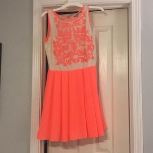 Neon orange dress